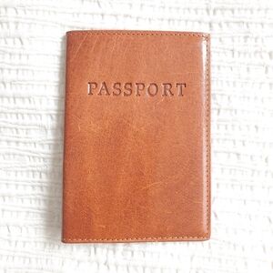 NWOT Abas Brown Leather Passport Cover